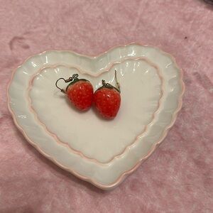 Strawberry dangle earrings